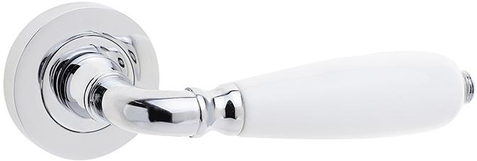 Oxford White China Lever Door Handle Set